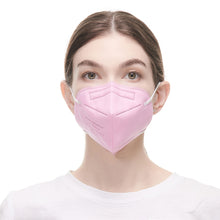 Load image into Gallery viewer, FlameBrother FFP2 Face Mask, 30pcs 5-Layer Filter Disposable Respirator, CE 2797 Certified Protective FFP2 Masks Pink Color, Individually Packaged
