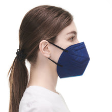 Load image into Gallery viewer, FlameBrother FFP2 Face Mask, 30pcs 5-Layer Filter Disposable Respirator, CE 2797 Certified Protective FFP2 Masks Dark Blue Color, Individually Packaged
