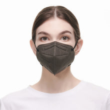 Load image into Gallery viewer, FlameBrother FFP2 Face Mask, 30pcs 5-Layer Filter Disposable Respirator, CE 2797 Certified Protective FFP2 Masks Dark Grey Color, Individually Packaged
