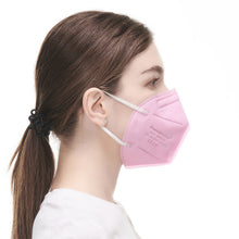 Load image into Gallery viewer, FlameBrother FFP2 Face Mask, 30pcs 5-Layer Filter Disposable Respirator, CE 2797 Certified Protective FFP2 Masks Pink Color, Individually Packaged
