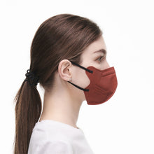 Load image into Gallery viewer, FlameBrother FFP2 Premium Mask 20pcs Small Size (Size S for Teens), CE certified 1463,  Hygienic individual packaging Dark Red
